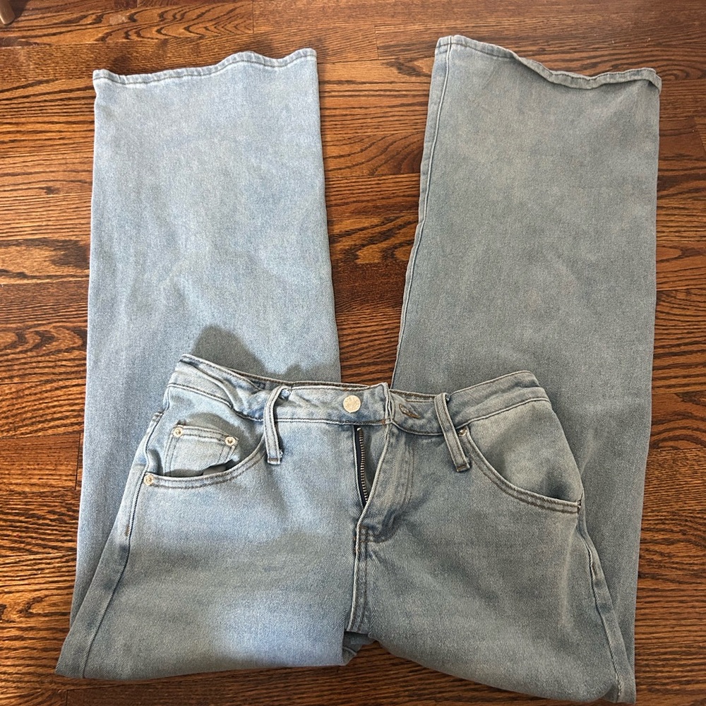 Edikted Sky Blue Wide-Leg Jeans